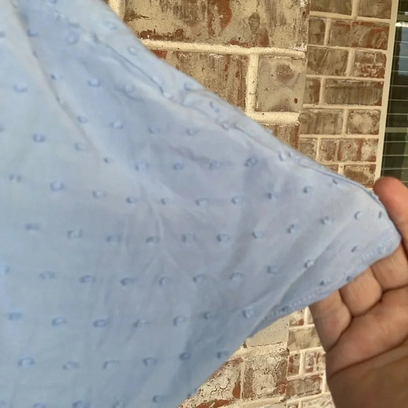 Shein Light Blue Dotted Swiss Ruffle Lace Dress - Picture 8 of 9